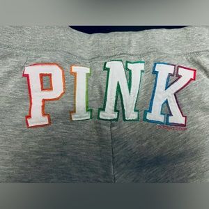 VS PINK VINTAGE SWEATPANTS, 🌈 PINK LOGO ON BUTT, LARGE, HTF